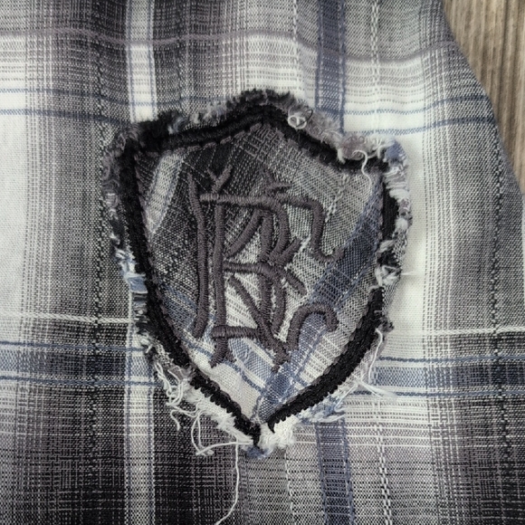 Men’s BKE Blue & White Striped Cotton Denim Shirt Size XL​ - Picture 6 of 12